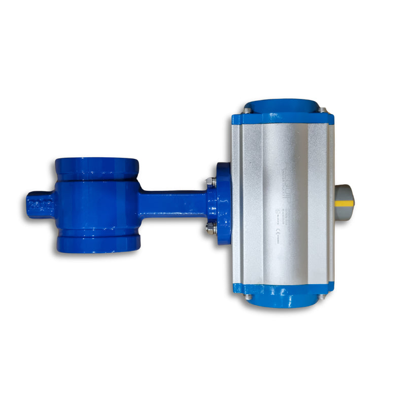 BUTTERFLY VALVE ROLL GROOVE SPRING RETURN 80MM