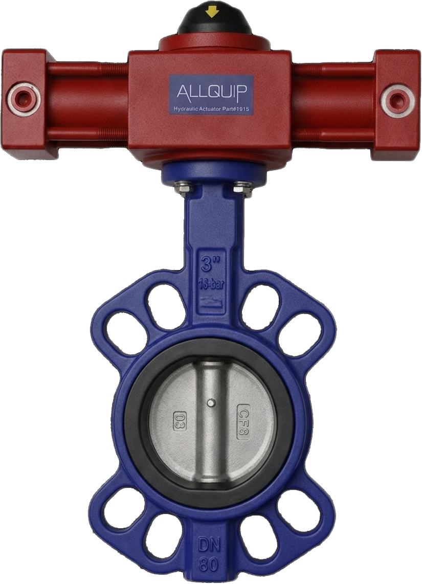 80MM HYDRAULIC ACTUATOR BUTTERFLY VALVE